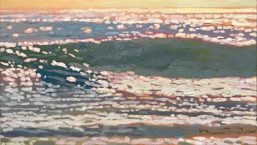 KEVIN SHORT - "Evening Glare" - Oil - 11" x 20"