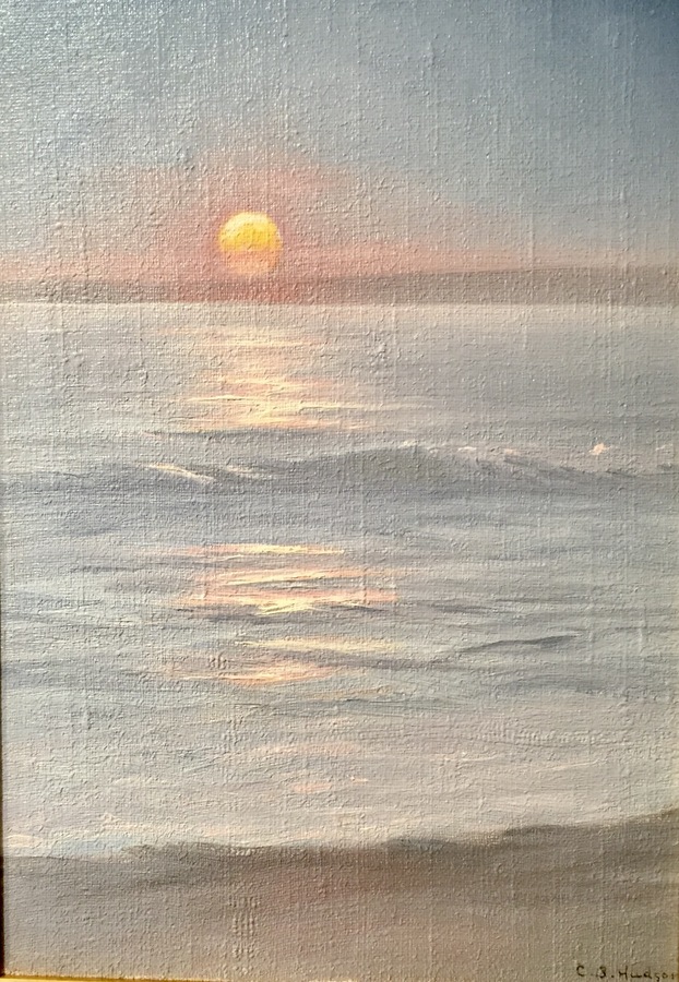 CHARLES B. HUDSON - Silver Sunset - Oil - 14" x 12"