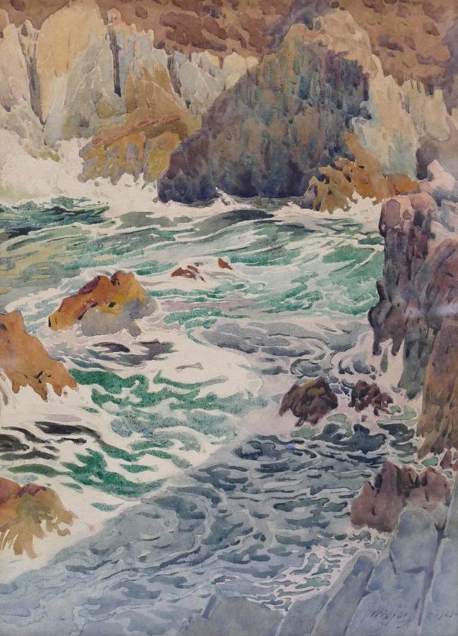 GUNNAR WIDFORSS - "Point Lobos" - Watercolor - 15" x 11"