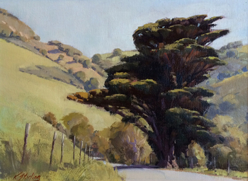 KATE STARLING - "Country Road" - Oil on Board - 12" x 16"