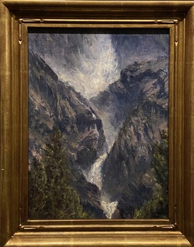 James McGrew - "Yosemite Falls Abstract, Middle Earth" - Oil - 12" x 9"