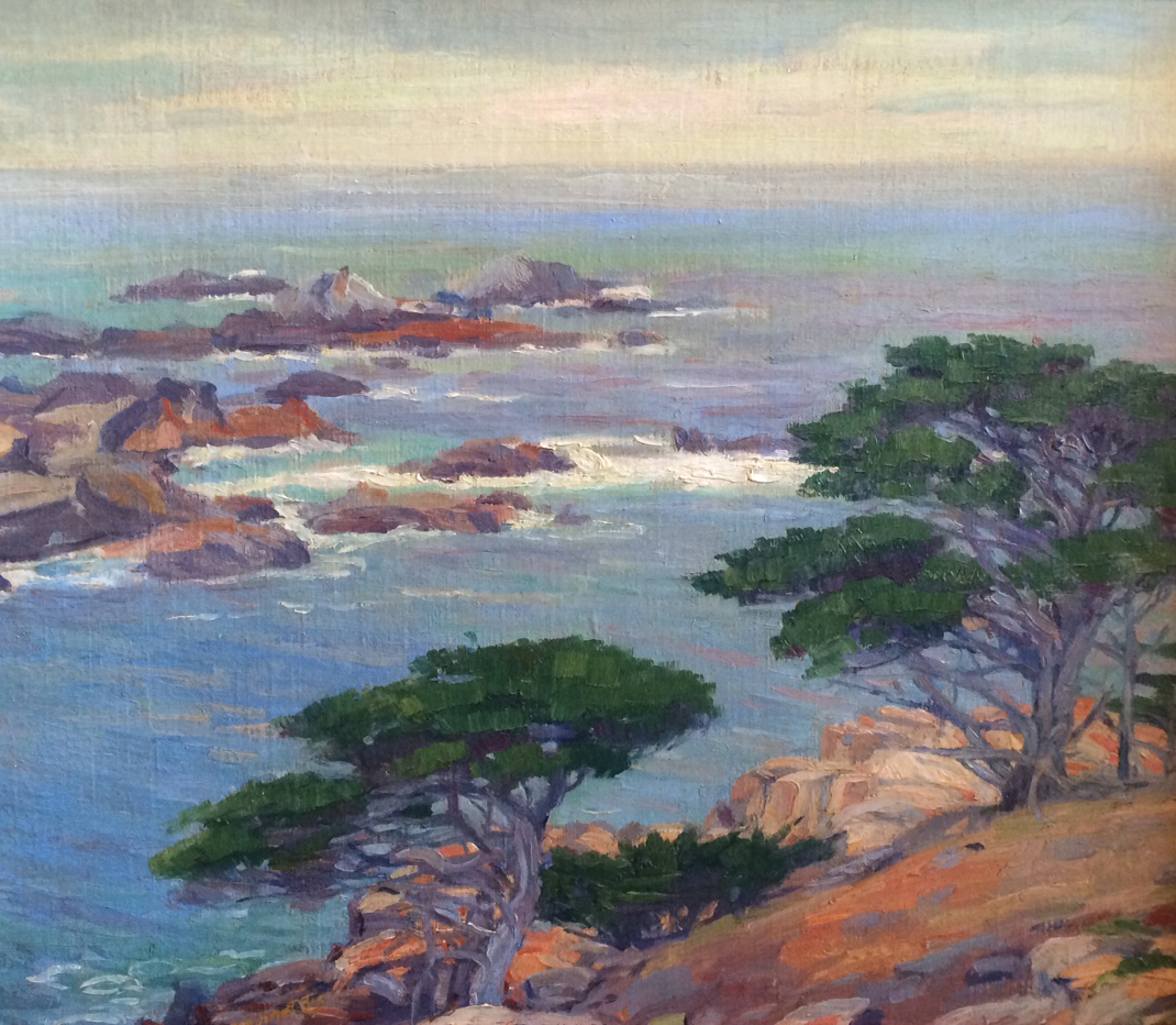 GEORGE DEMONT OTIS - "Monterey Cypress" - Oil - 12" x 16"