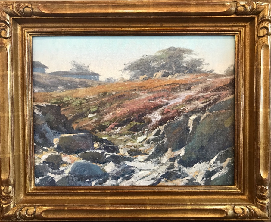 MATT SMITH - "Ice Plant and Stone" - Oil - 12" x 16"