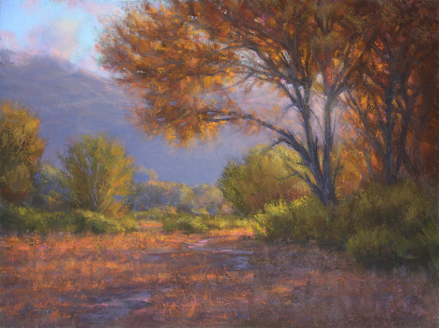 JOE MANCUSO - "Autumn Morning, Owens Valley" - Pastel - 18" x 24"