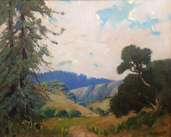 GEORGE DEMONT OTIS - "CALIFORNIA REDWOODS" - Oil - 24" x 30"