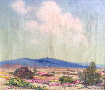 JOANE CROMWELL - Desert Scene - oil - 13 1/2" x 15 1/2"