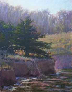 JOE MANCUSO - "Afternoon at Whaler's Cove" - Pastel - 14" x 11"