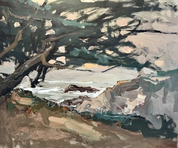 S.C. YUAN - "Cypress" - Oil - 20" x 24"