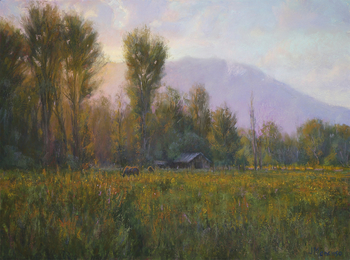 JOE MANCUSO - "Summer Evening In Bishop" - Pastel - 18" x 24"